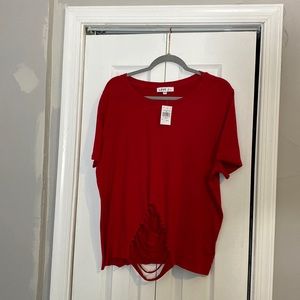 Love J Retro Rocker Red Short Sleeves T-shirt